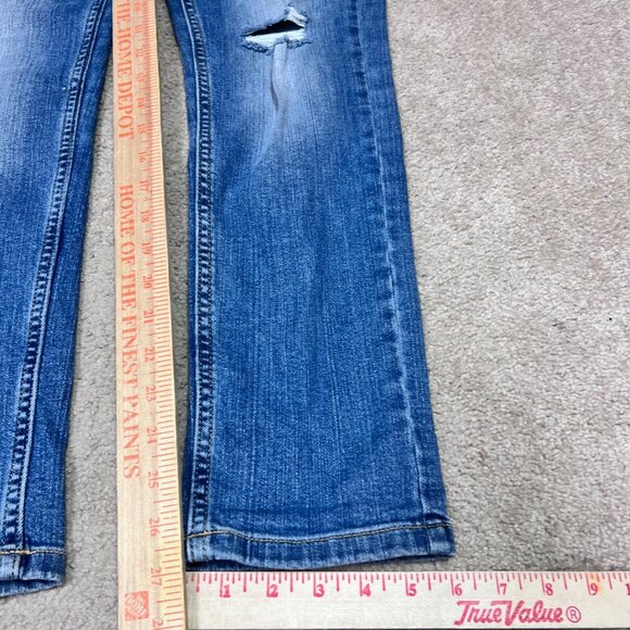 Banana Republic Girlfriend Jean Blue Pockets Size 4 Distressed - Picture 4 of 9